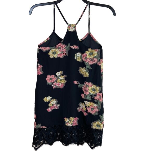 Voom by Joy Han Slip Dress Women’s XS Black Floral Lace Romantic Dark Date NWT - Picture 4 of 11